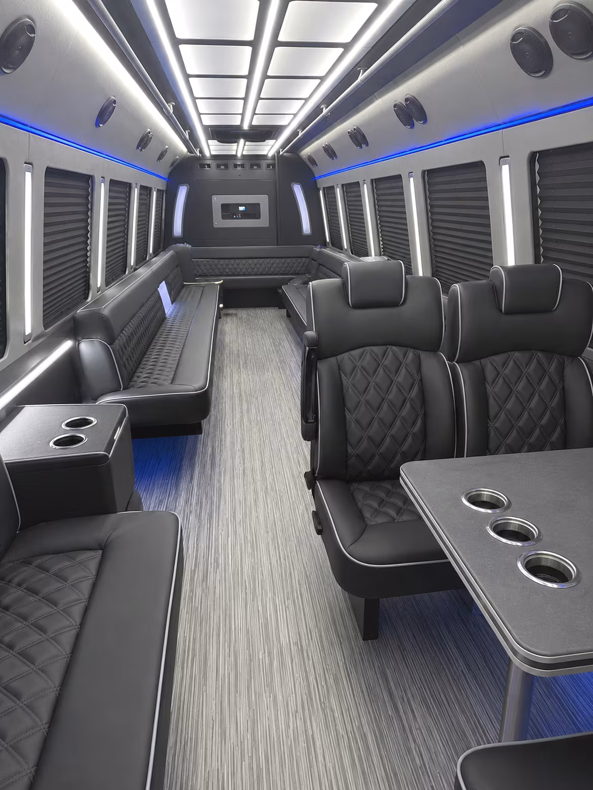 antioch 25 passenger party bus inside