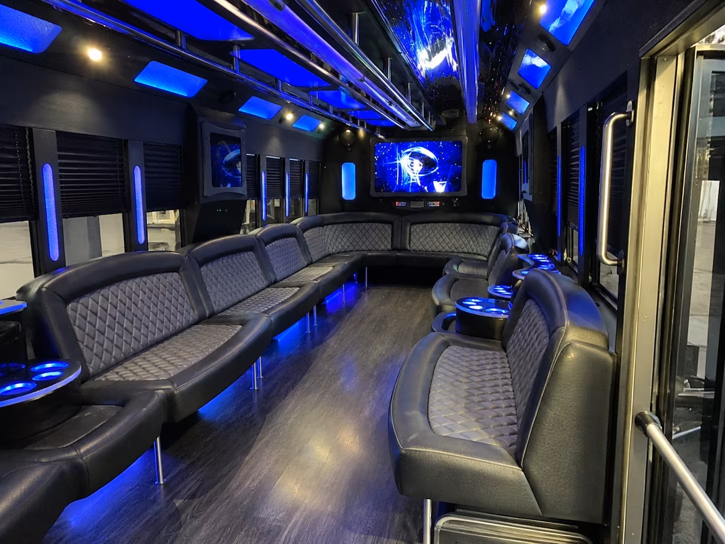 antioch 28 passenger party bus interior
